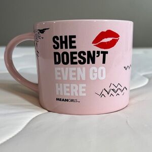 Mean Girls Pink Mug - "She Doesn't Even Go Here" Burn Book Galentine’s